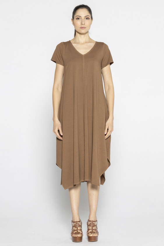 Braunes Baumwollkleid