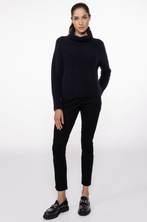 Schwarze Jeans mit geradem Bein