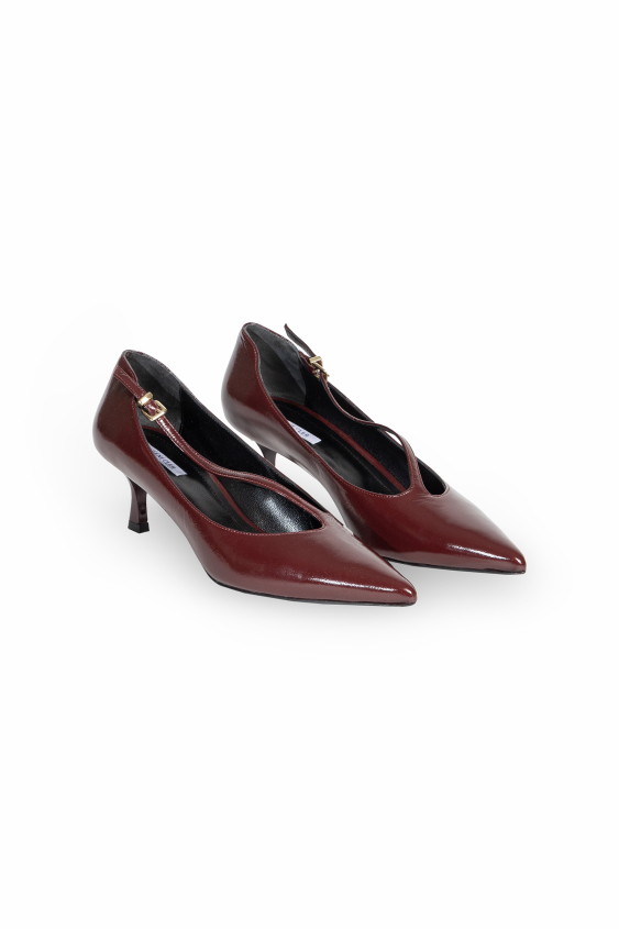 ORO: Eleganckie szpilki w kolorze burgundowym