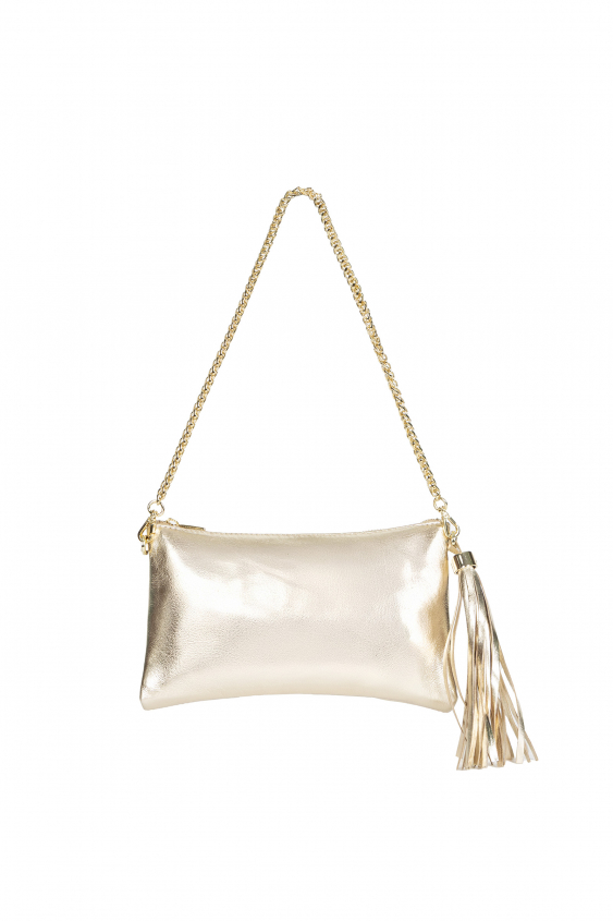 Small shoulder bag in gold