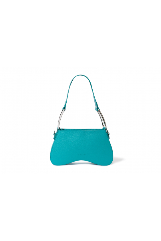 Kleine türkisfarbene Henkeltasche