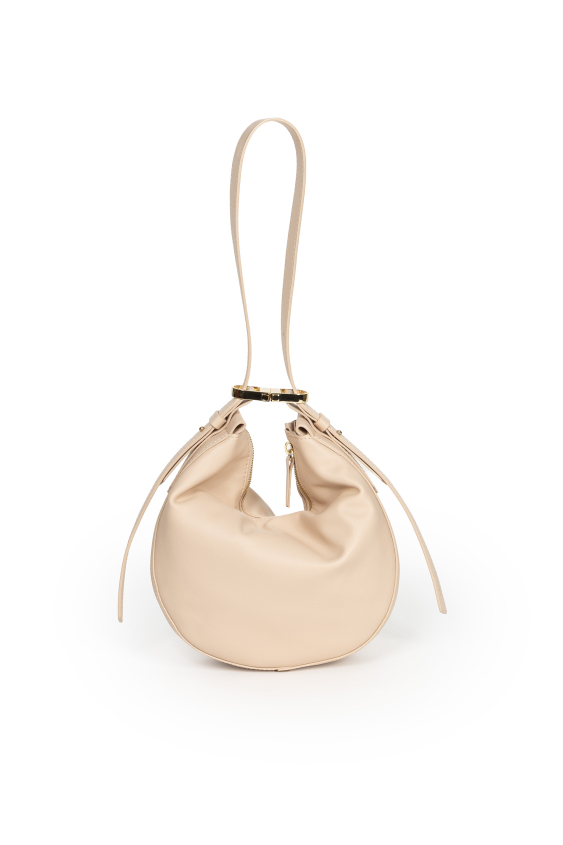 Torebka w formie worka w kolorze jasnoróżowym