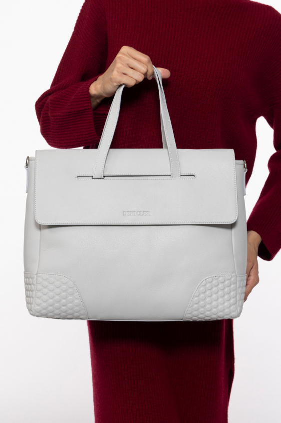 Szara elegancka torba z krótką rączką
