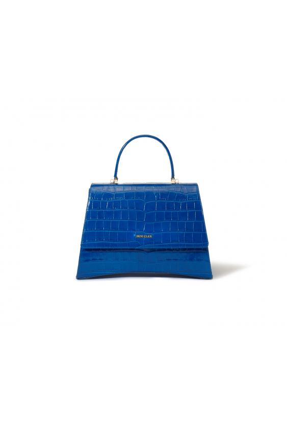 Elegant glossy leather handbag