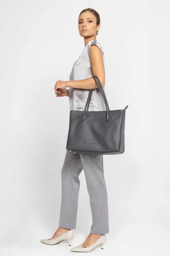 Classic grey shopping bag 