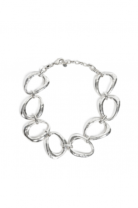 Necklace in silver with large chain links