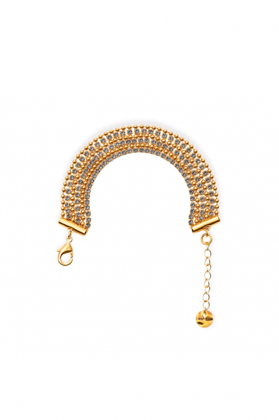 Goldfarbener Schmuck mit Swarovski-Kristallen