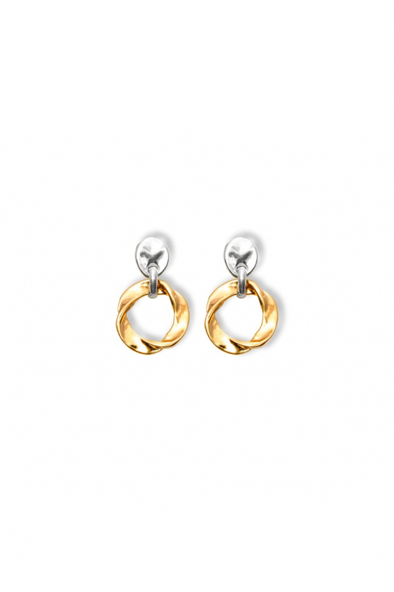 Ohrringe in Form eines gedrehten Goldrings