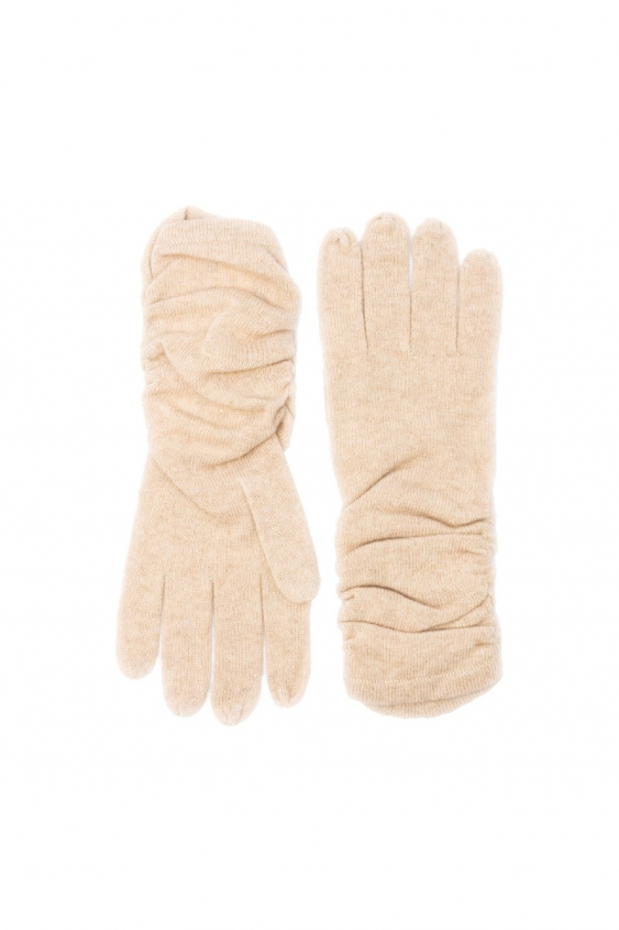 Handschuhe aus Kaschmir in einem hellen Beige-Ton