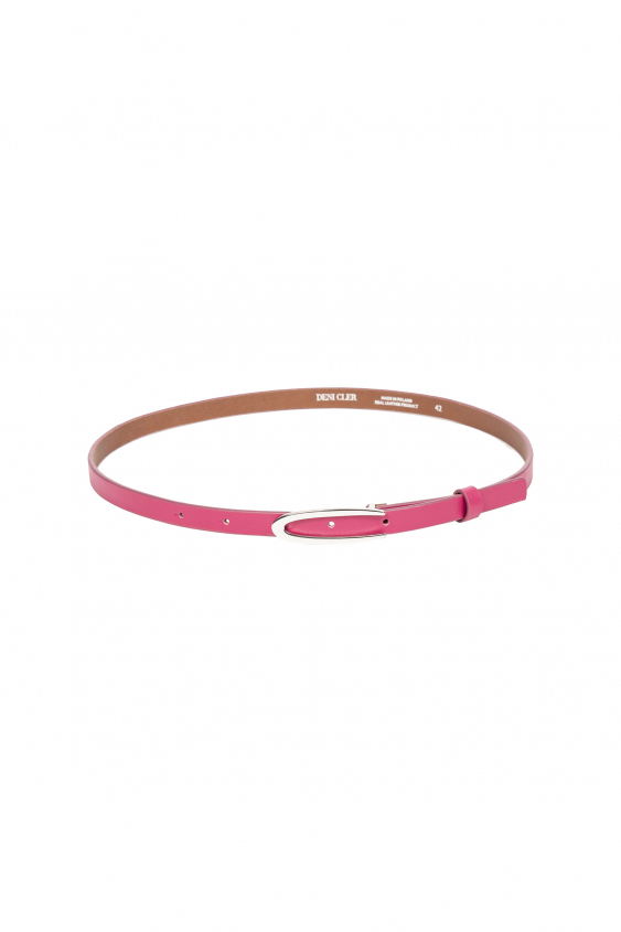 Classic pink belt with silver buckle