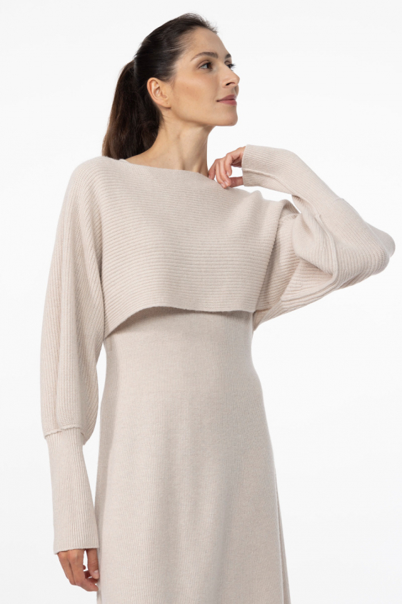 Sweter bolerko w odcieniu ecru