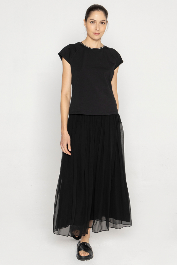 Casual summer silk skirt 