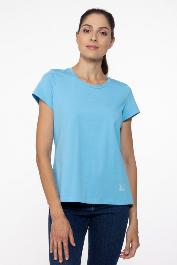 Klasyczny turkusowy t-shirt