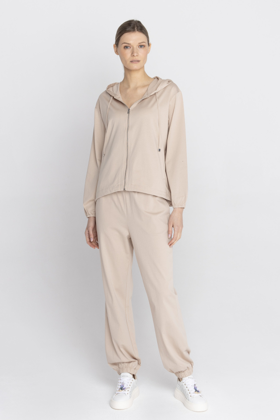 Bluza z kapturem w kolorze beżowym