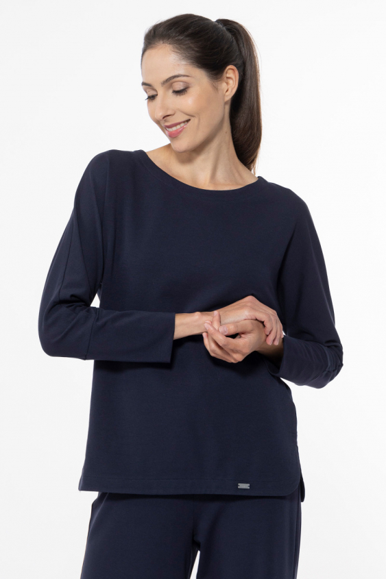 Marineblaue Bluse
