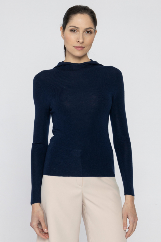 Granatowa bluza z kapturem