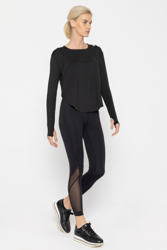 Leggings mit Mesh-Einsatz