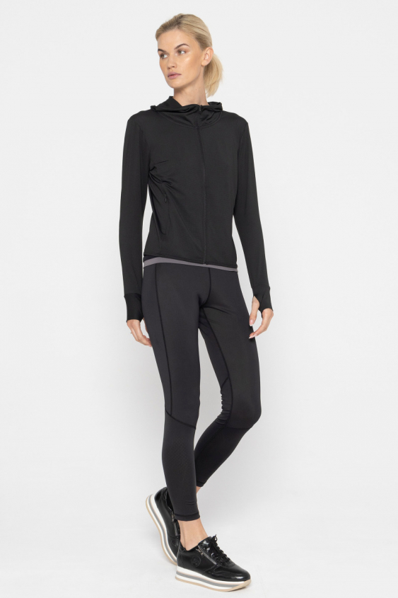 Leggings mit perforiertem Stoffeinsatz