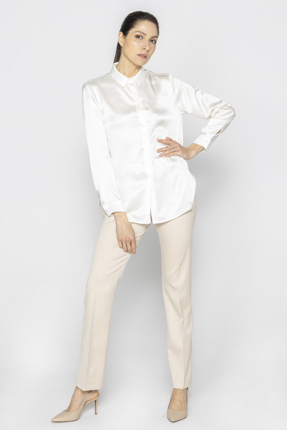 Elegant pink silk blouse