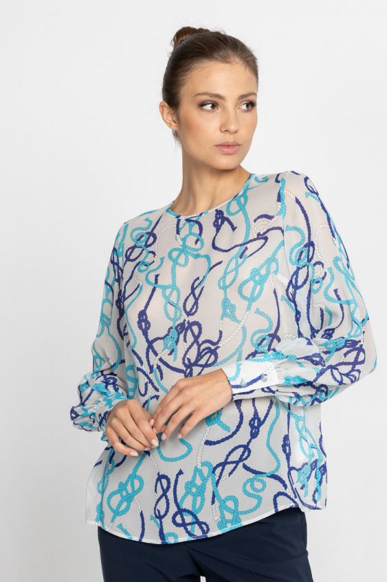 Bluse mit elegantem Druck