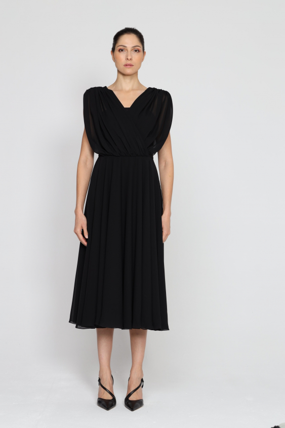 Schwarzes elegantes Abendkleid