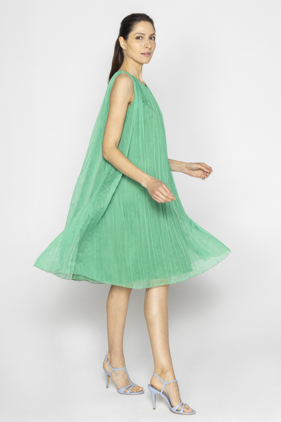 Green floaty dress