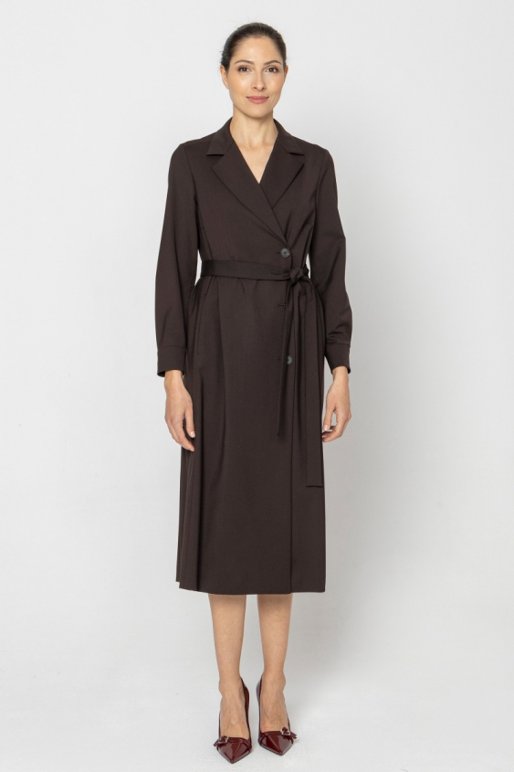 Braunes langärmeliges Kleid