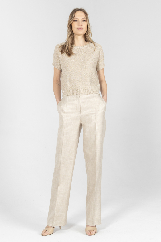 Biznesowe spodnie w kolorze beżowym