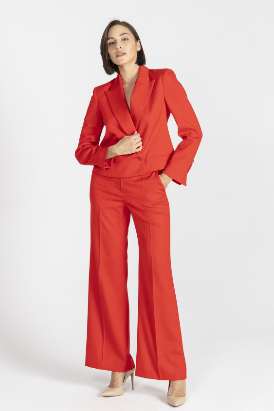 Czerwone eleganckie spodnie