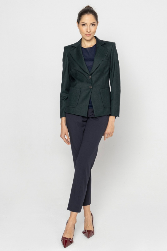 Grüner taillierter Blazer