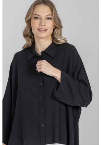 Czarna bluzka koszulowa