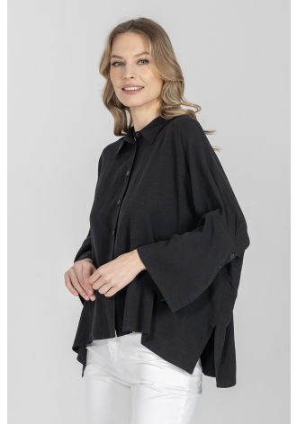 Czarna bluzka koszulowa