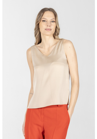 Beżowy elegancki top