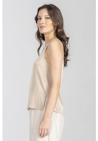 Beżowy elegancki top