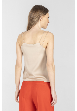 Beżowy elegancki top