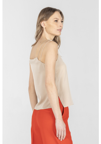 Beżowy elegancki top