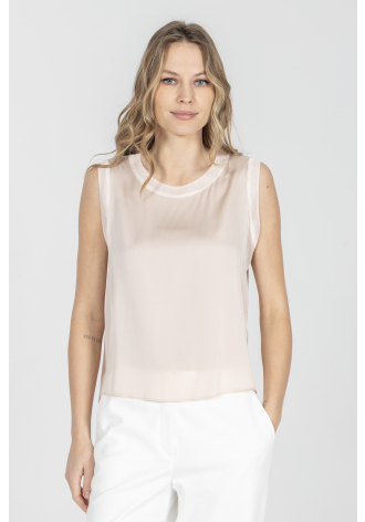 Top w kolorze różowym