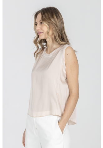 Top w kolorze różowym