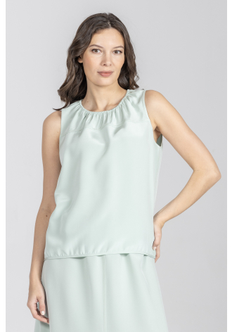 Top z okrągłym dekoltem