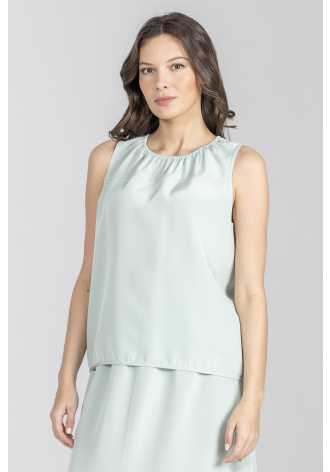 Top z okrągłym dekoltem