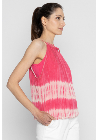 Pink light double-layered top 