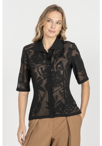 Czarna elegancka bluzka