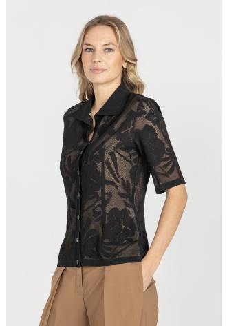 Czarna elegancka bluzka