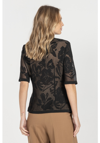 Czarna elegancka bluzka