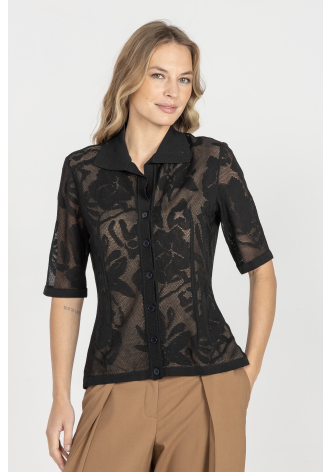 Czarna elegancka bluzka