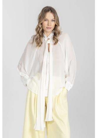 Elegancka bluzka z ozdobnym wiązaniem