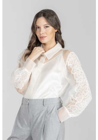 Elegancka koszula z ozdobnymi rękawami