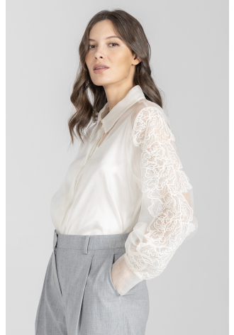 Elegancka koszula z ozdobnymi rękawami