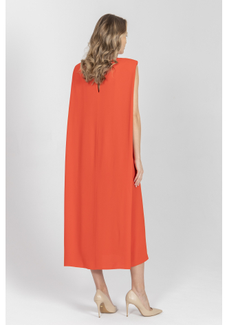 Elegancka długa czerwona sukienka