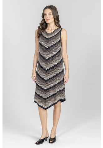 Koktajlowa dzianinowa sukienka